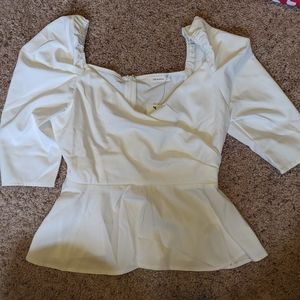Idem Ditto white peplum top